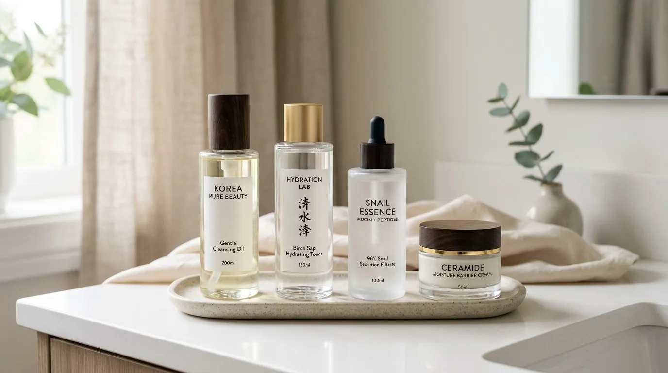 Các sản phẩm chăm sóc da cơ bản cần thiết cho quy trình dưỡng da glass skin.