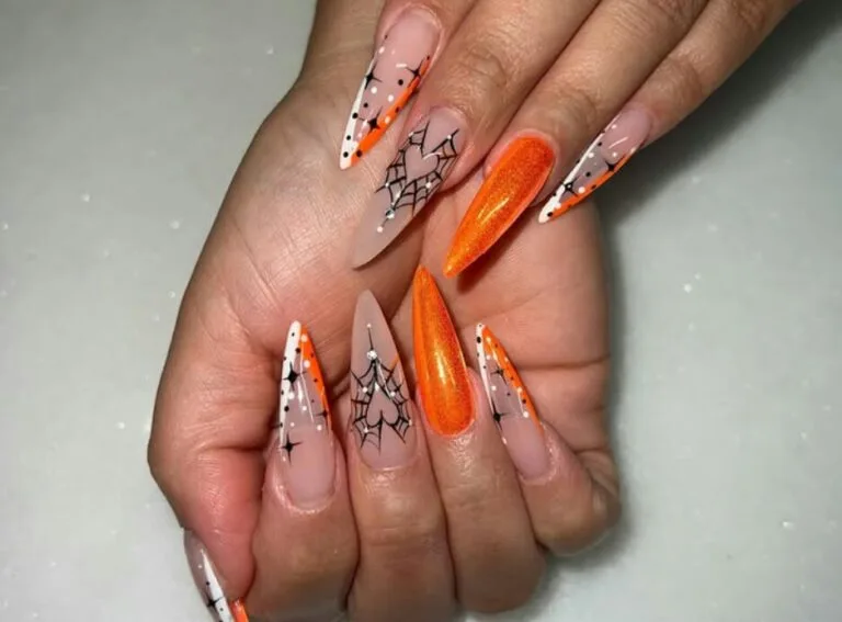 black and orange halloween nails 003 8702d8e564