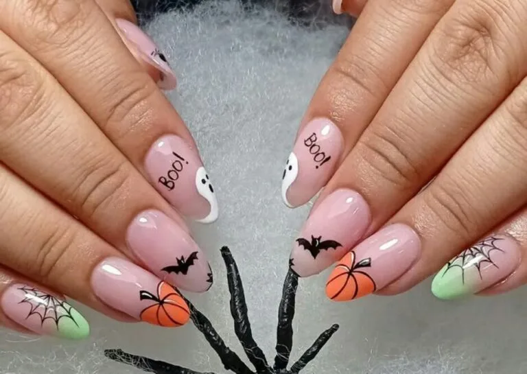 black and orange halloween nails 006 ef3678f8a1