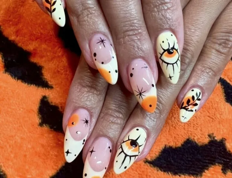black and orange halloween nails 010 7f329e8c3c