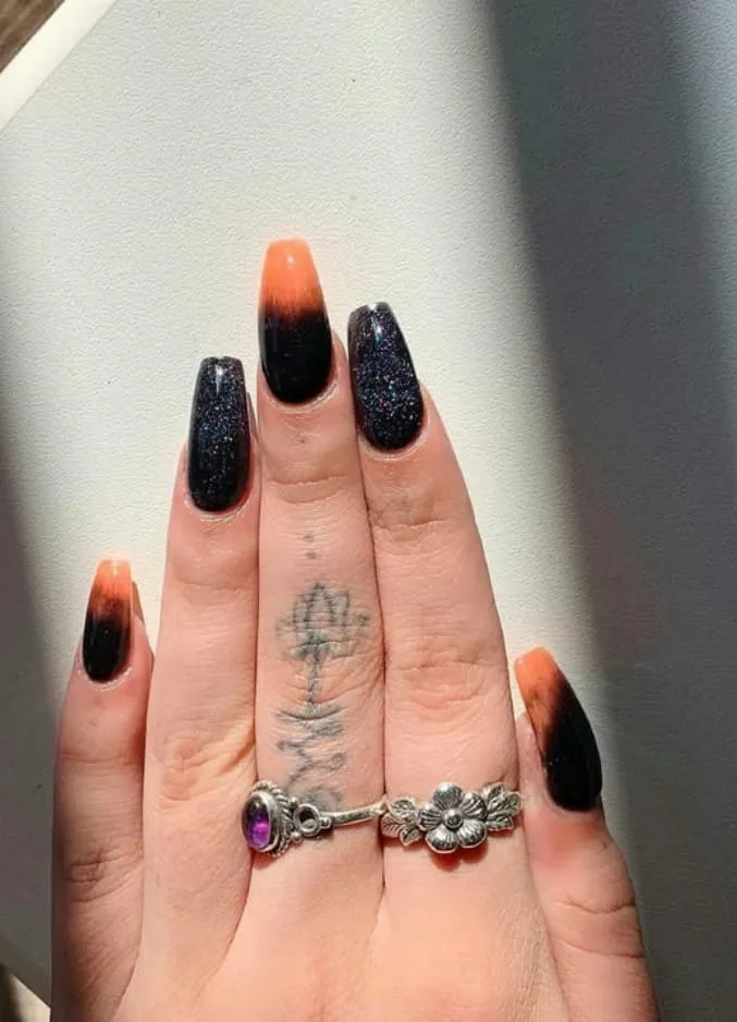 black and orange halloween nails 015 83fa231a2f