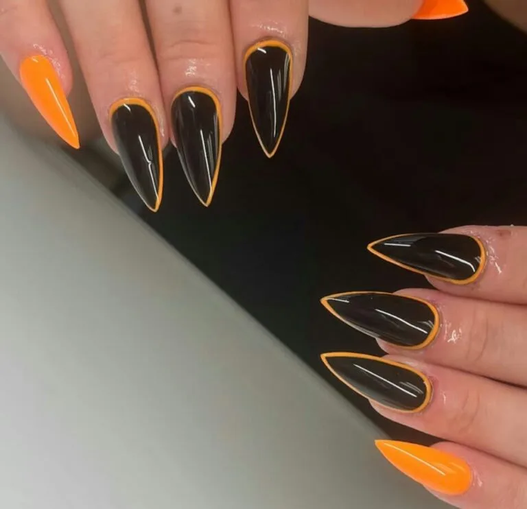 black and orange halloween nails 023 6452049c0c