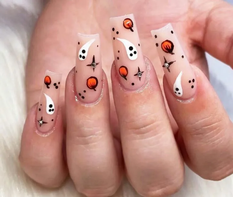 black and orange halloween nails 025 ab5fed35bd