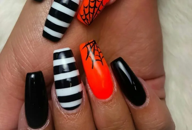 black and orange halloween nails 029 545ae032a8