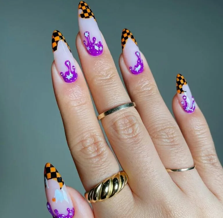 black and orange halloween nails 030 d9fa81a047