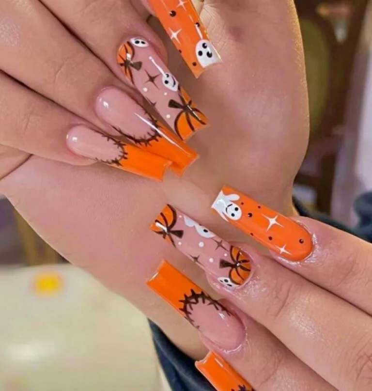 black and orange halloween nails 033 29ef722952