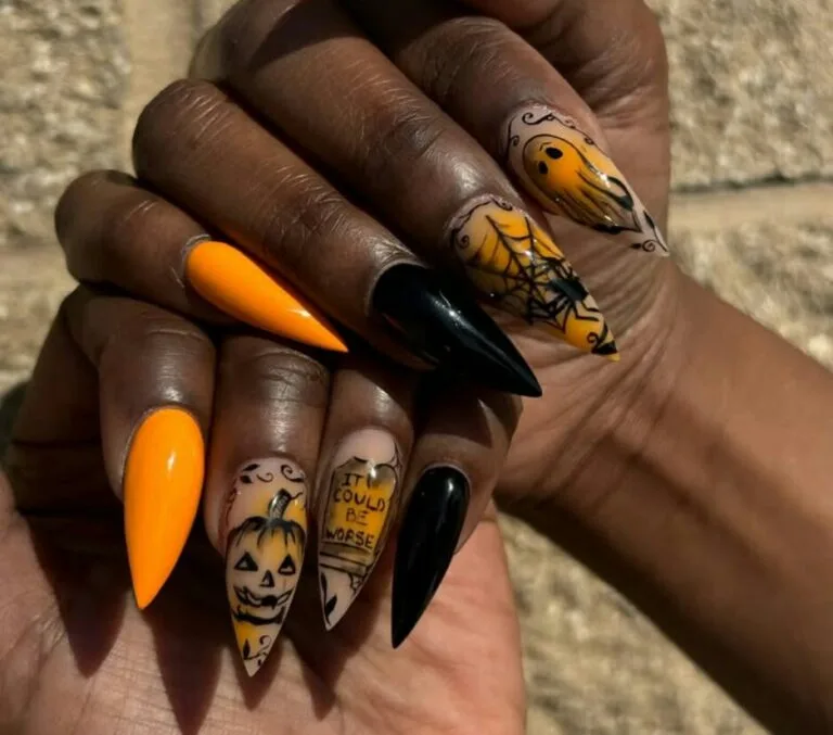 black and orange halloween nails 036 e7f3b17150