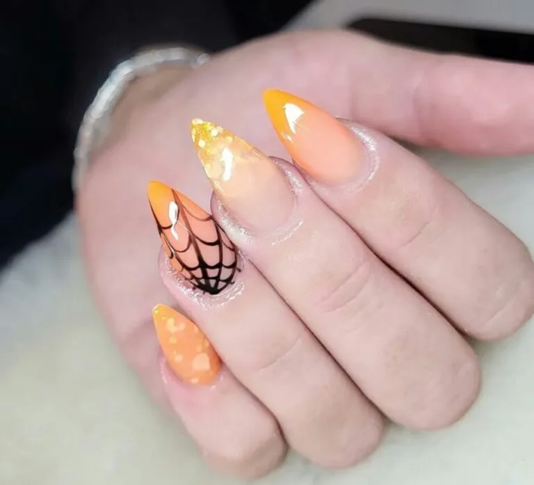 black and orange halloween nails 043 86651f45da