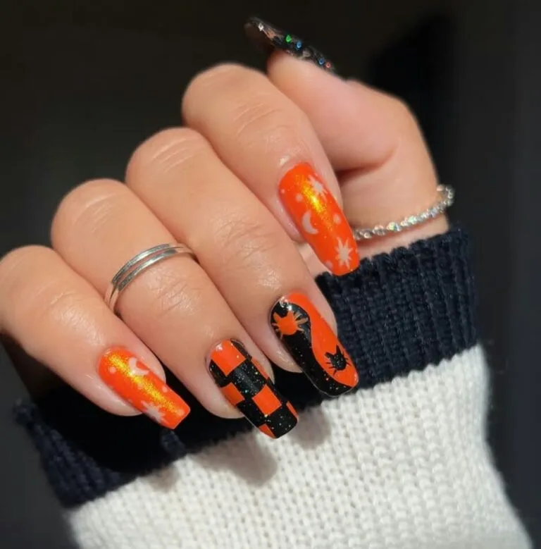 black and orange halloween nails 044 d73eb8447e