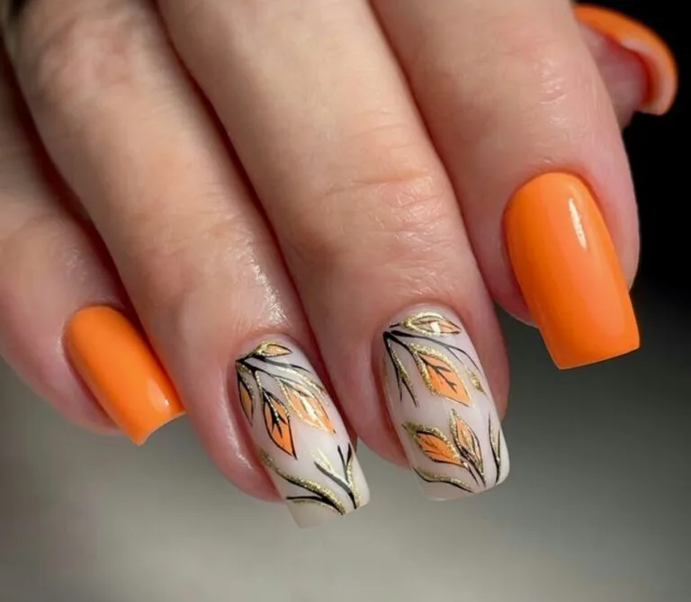 black and orange halloween nails 045 b775b00ab2