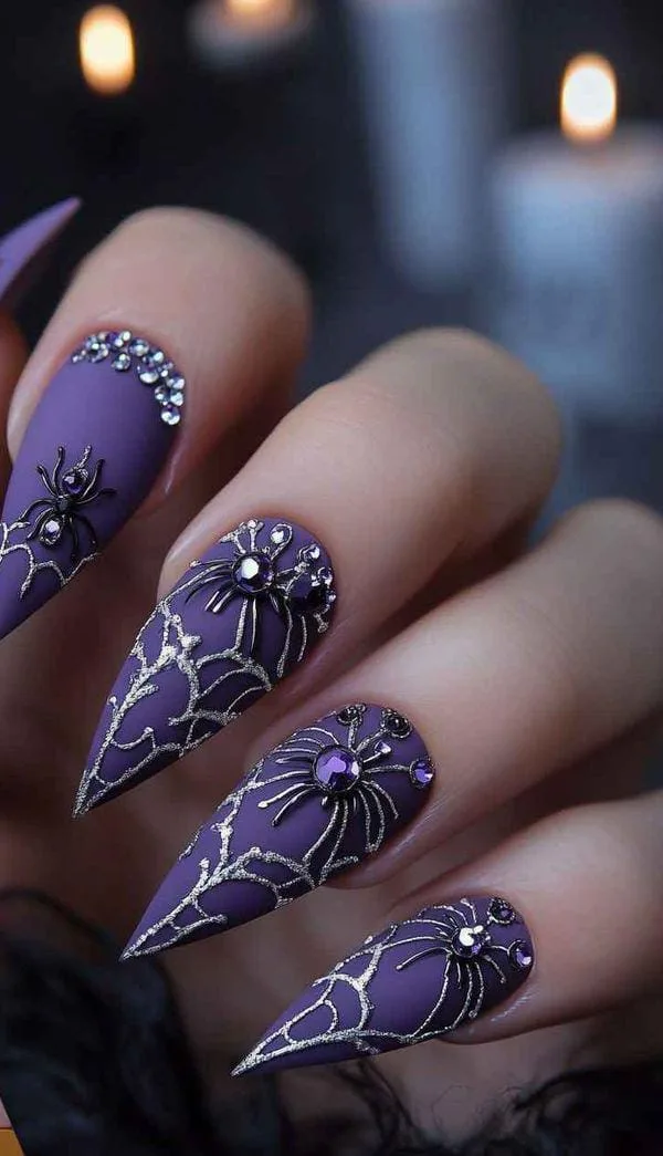 black and purple halloween nails 002 42a3fd33be