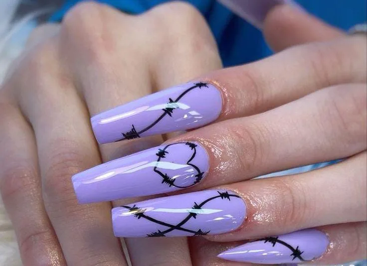 black and purple halloween nails 006 2a30177c46