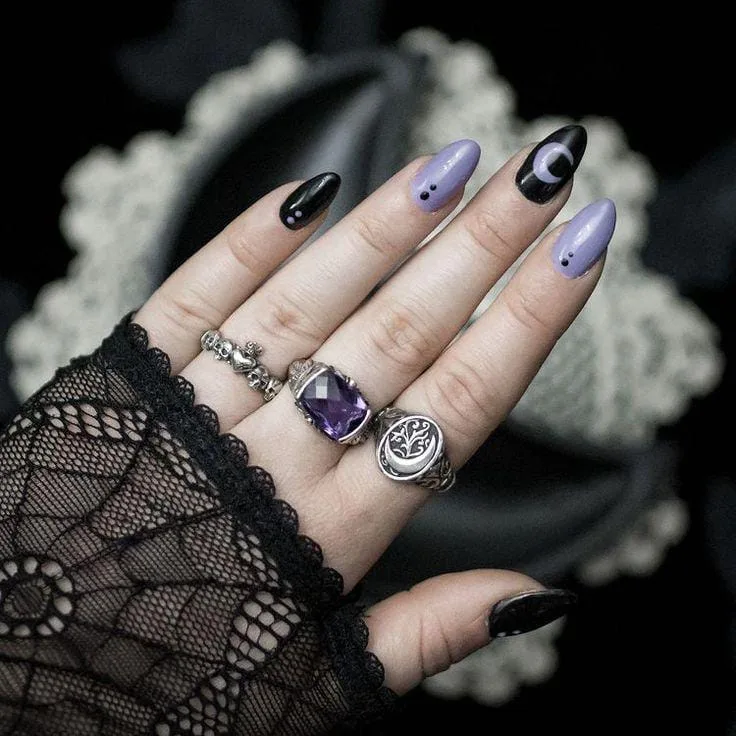 black and purple halloween nails 014 9f5ad7f005