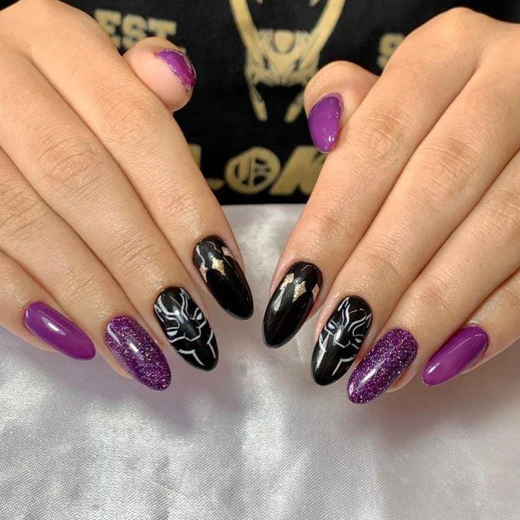 black and purple halloween nails 016 daa8c8683c
