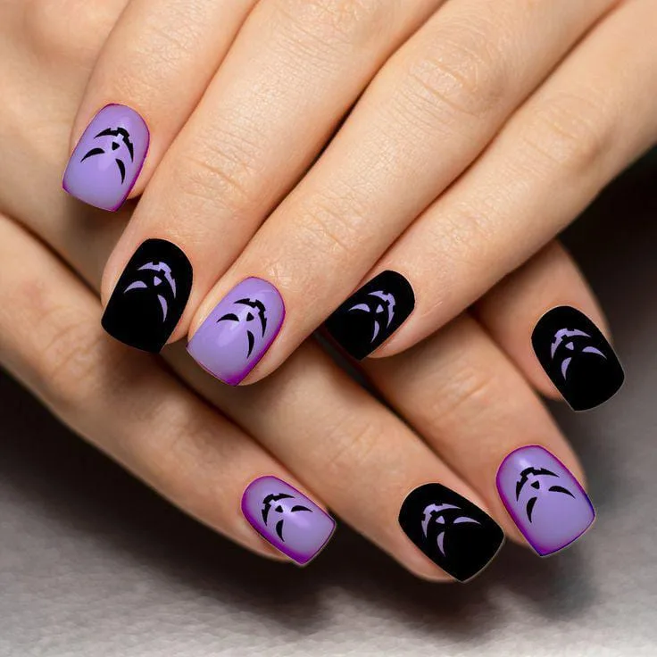 black and purple halloween nails 019 b372b6b37f
