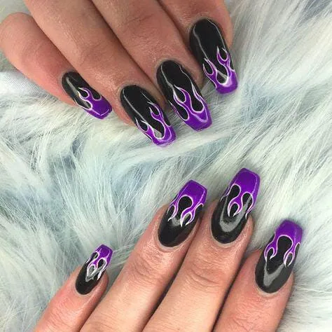 black and purple halloween nails 026 4070ac3d0c