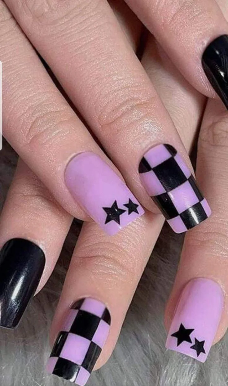 black and purple halloween nails 028 1ab185bb75