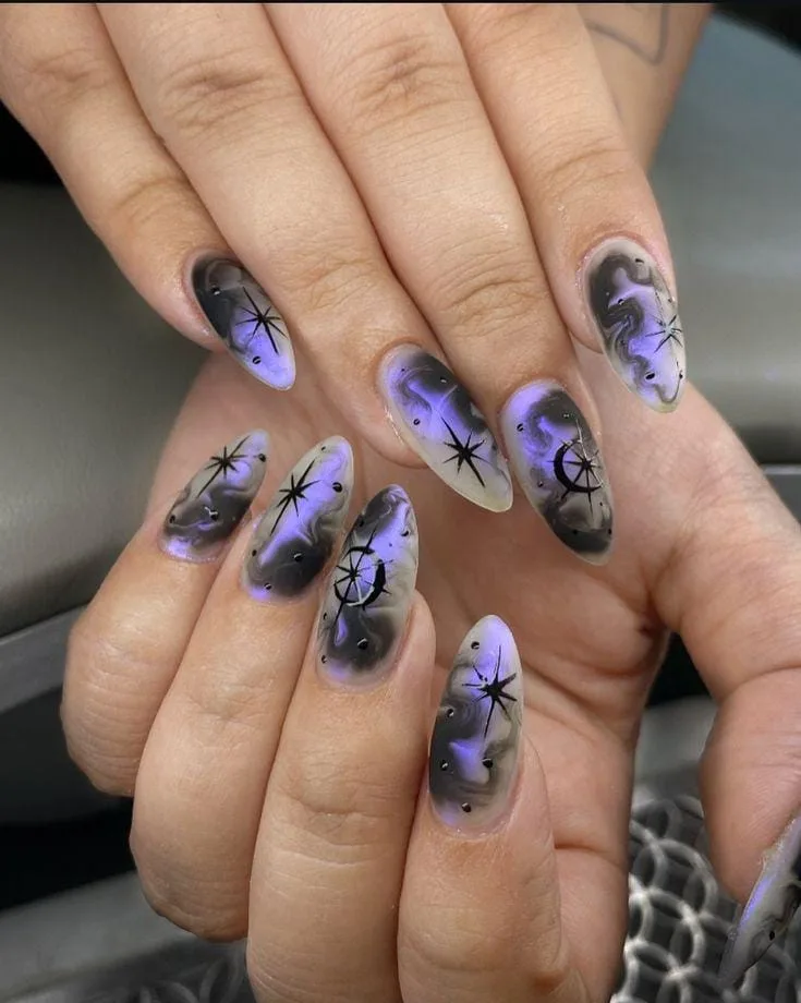 black and purple halloween nails 031 d61e70a838