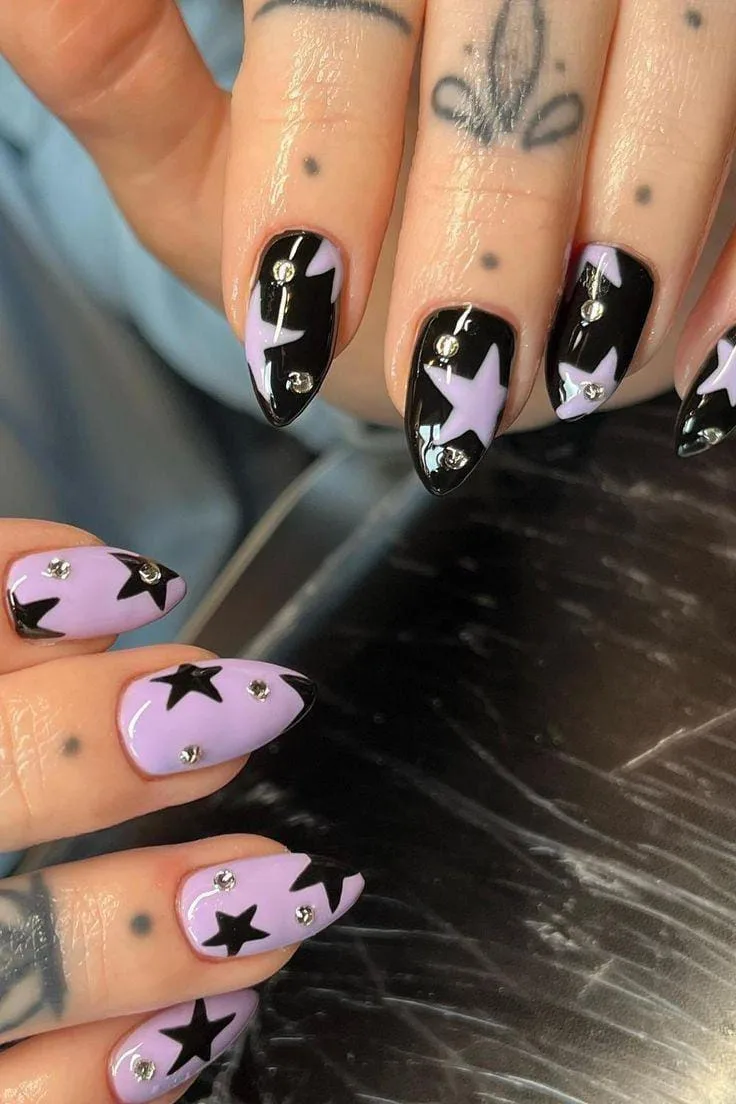 black and purple halloween nails 037 37c6557d24