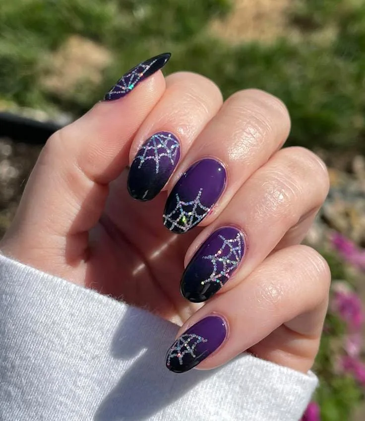 black and purple halloween nails 044 f021b3a8bf