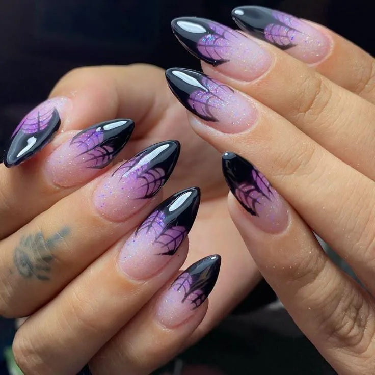 black and purple halloween nails 048 533f4e1189