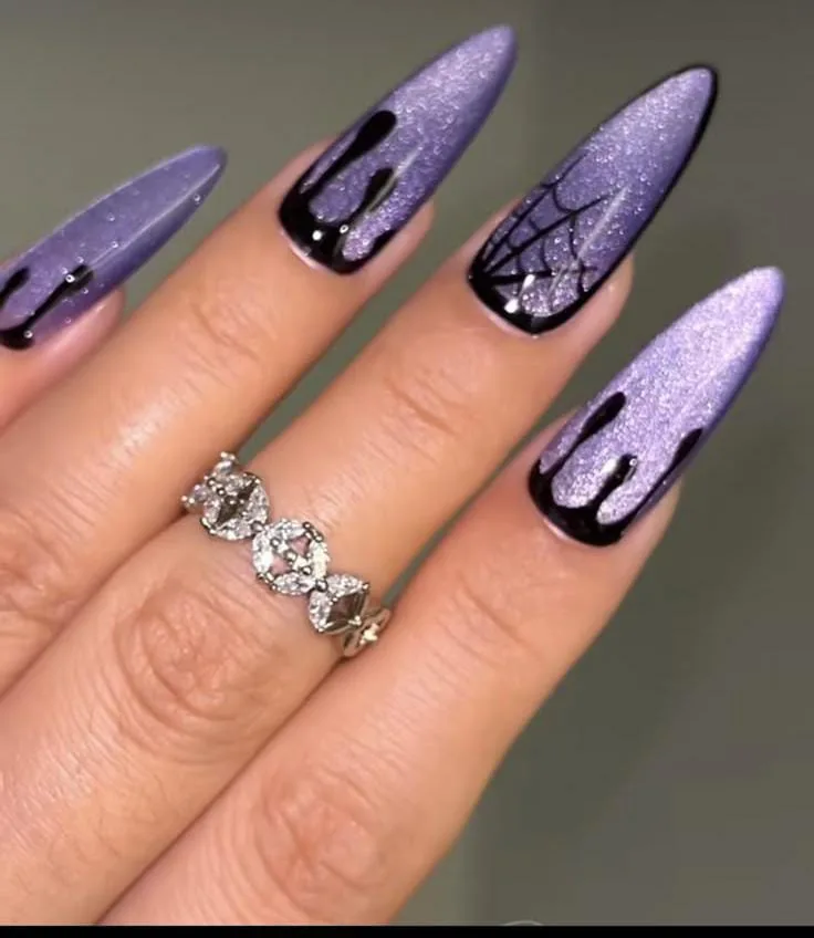 black and purple halloween nails 050 cc04672a7f
