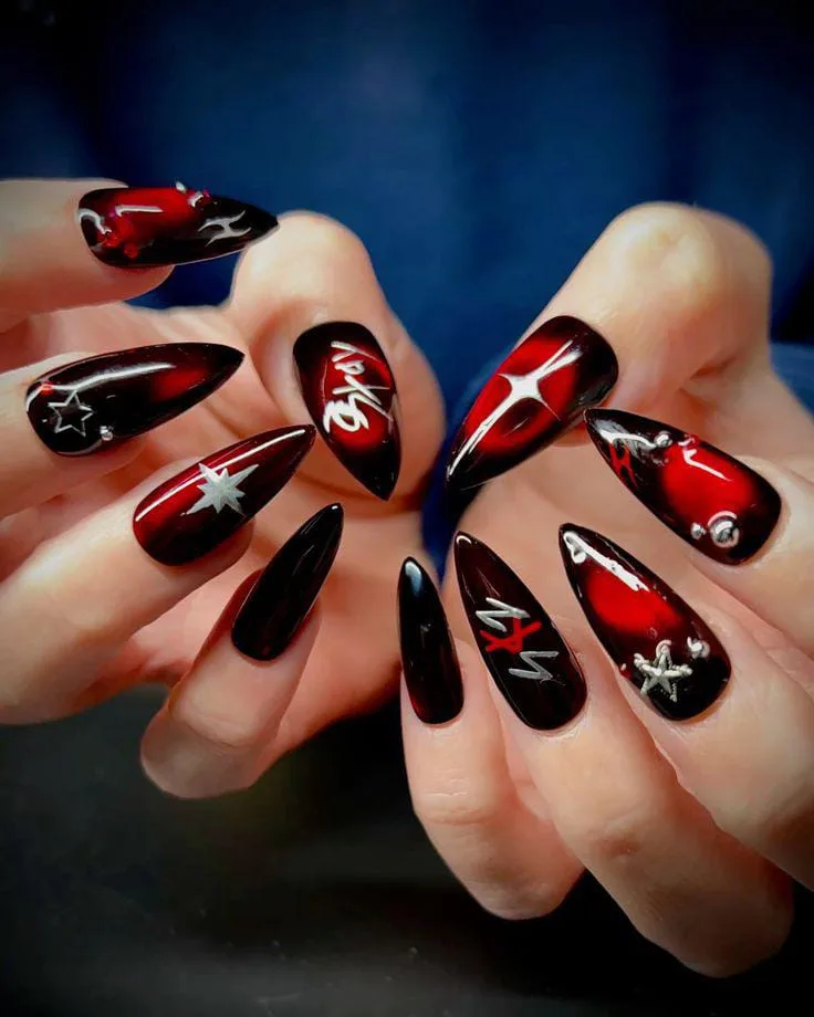 black and red halloween nails 002 f8730c0e73