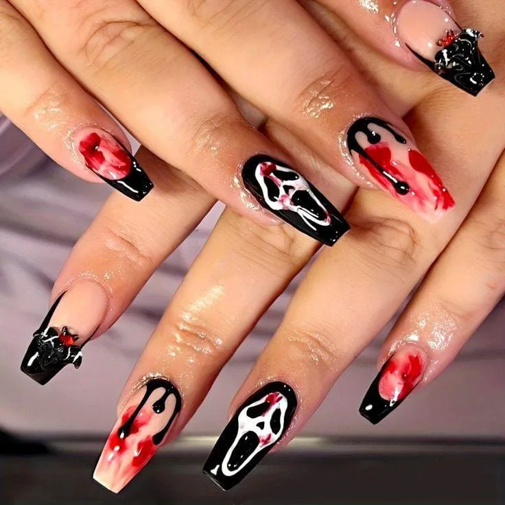 black and red halloween nails 003 35bbac778e