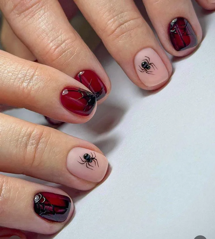 black and red halloween nails 005 d0db283cdc