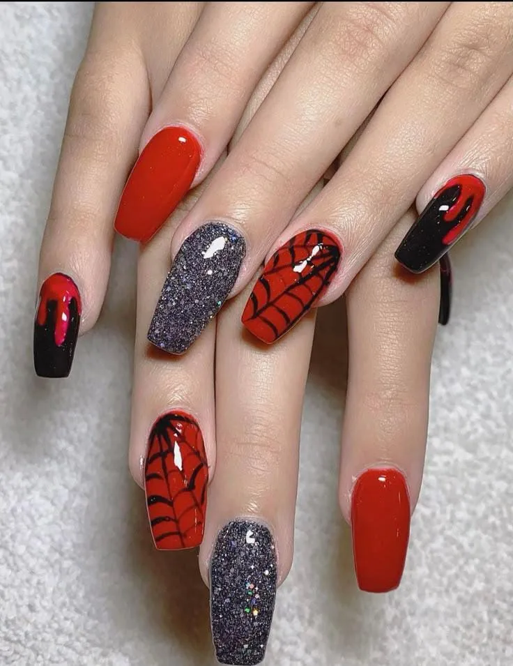 black and red halloween nails 011 61263f750c