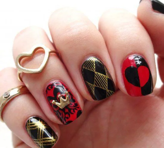 black and red halloween nails 028 c5c33675e0