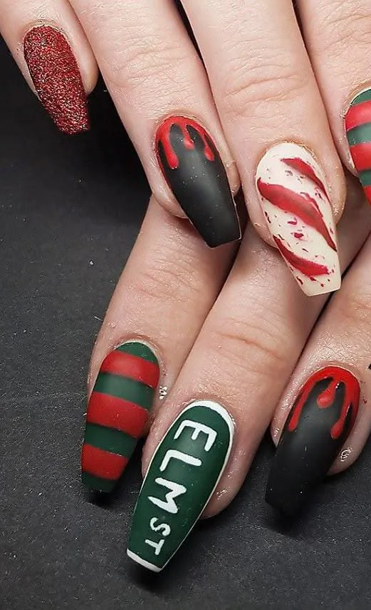 black and red halloween nails 035 be3236c457