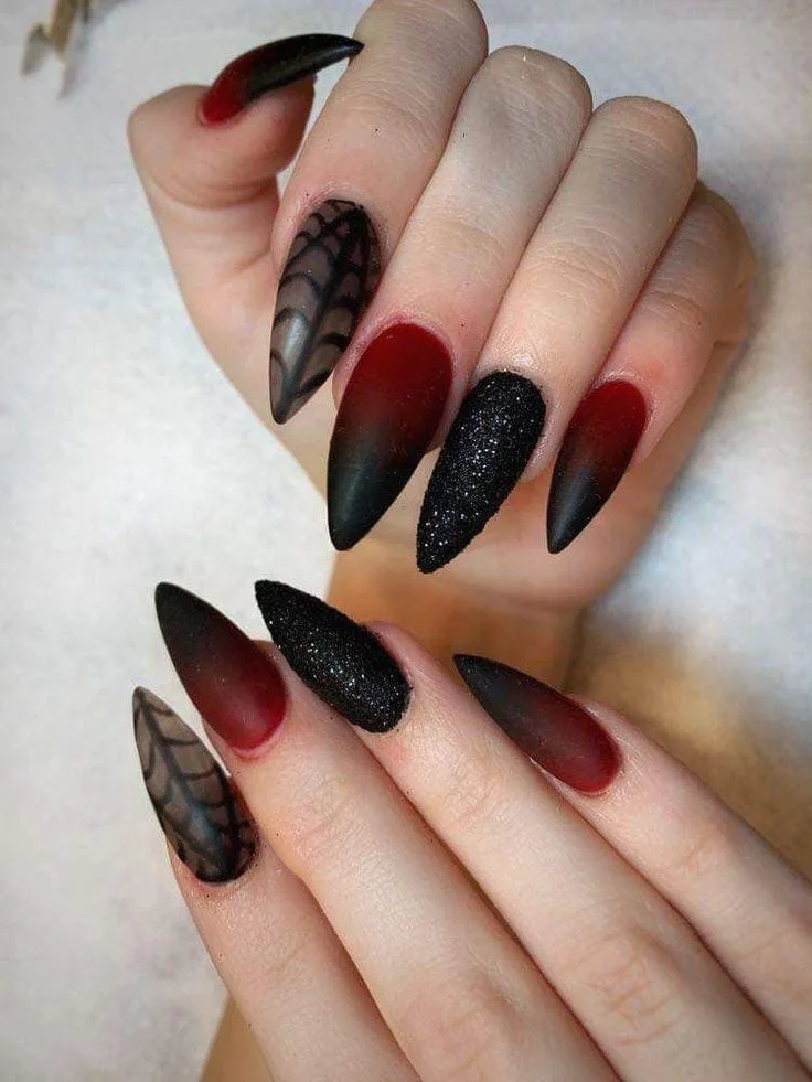 black and red halloween nails 042 17da5e695d