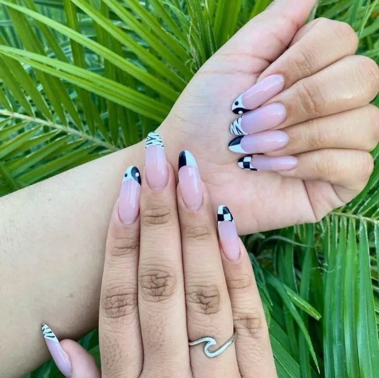 black and white french tip nail designs 005 c7ac835c50