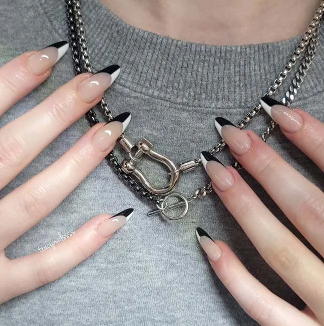 black and white french tip nail designs 006 6a30d563d8
