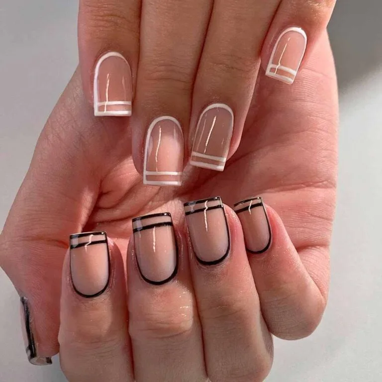 black and white french tip nail designs 015 379869d25a