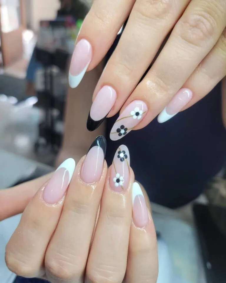black and white french tip nail designs 019 697a81657d