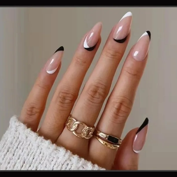 black and white french tip nail designs 021 2af90d658c