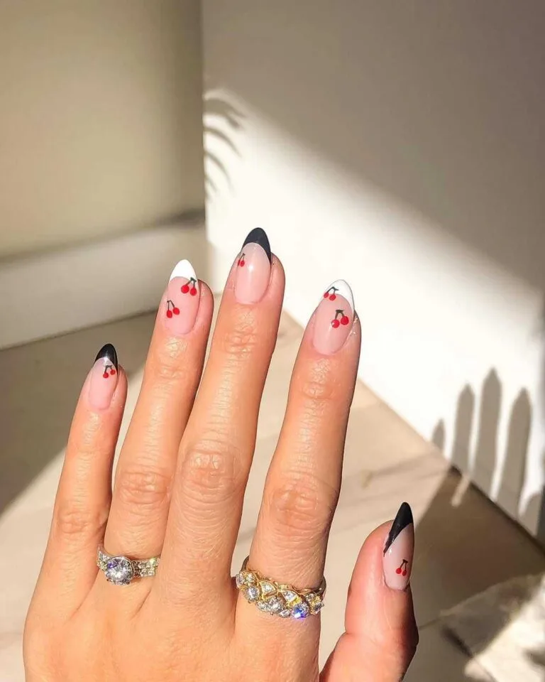 black and white french tip nail designs 022 8375f02120