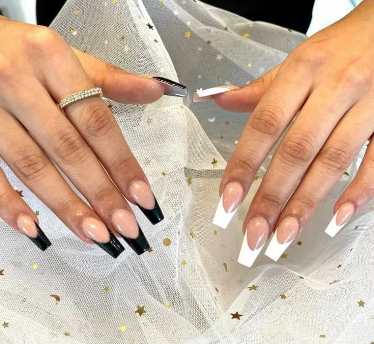 black and white french tip nail designs 028 0a8660aab1