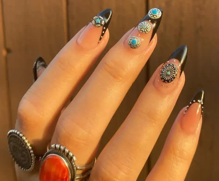 black french tip almond nails 015 0c78d907dd