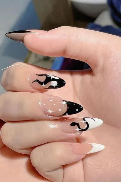 black french tip almond nails 049 bd4ffc04eb