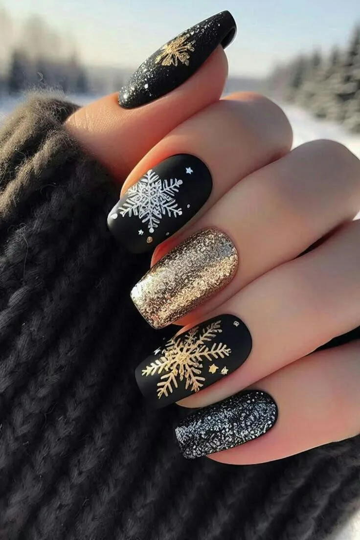 Black Winter Nails That Elevate Your Cozy-Season Style 1