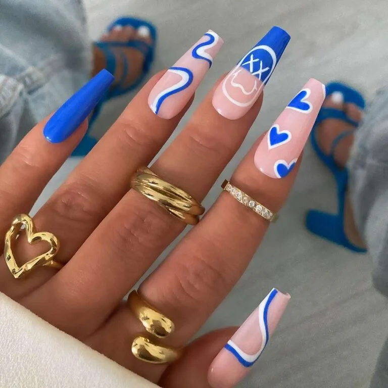 blue and white french tip nails 004 779f801202