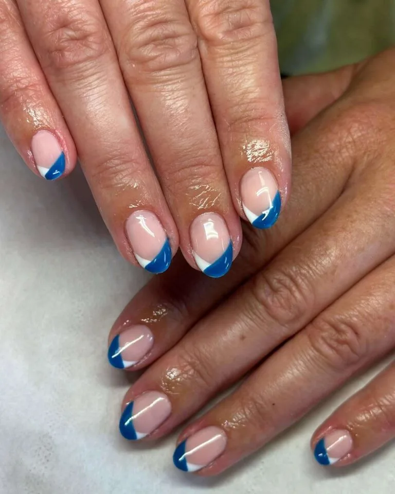 blue and white french tip nails 006 af827c2a47
