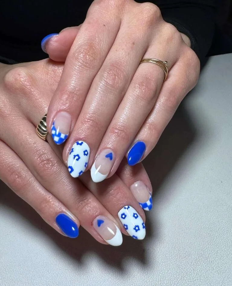 blue and white french tip nails 013 3e606747ac