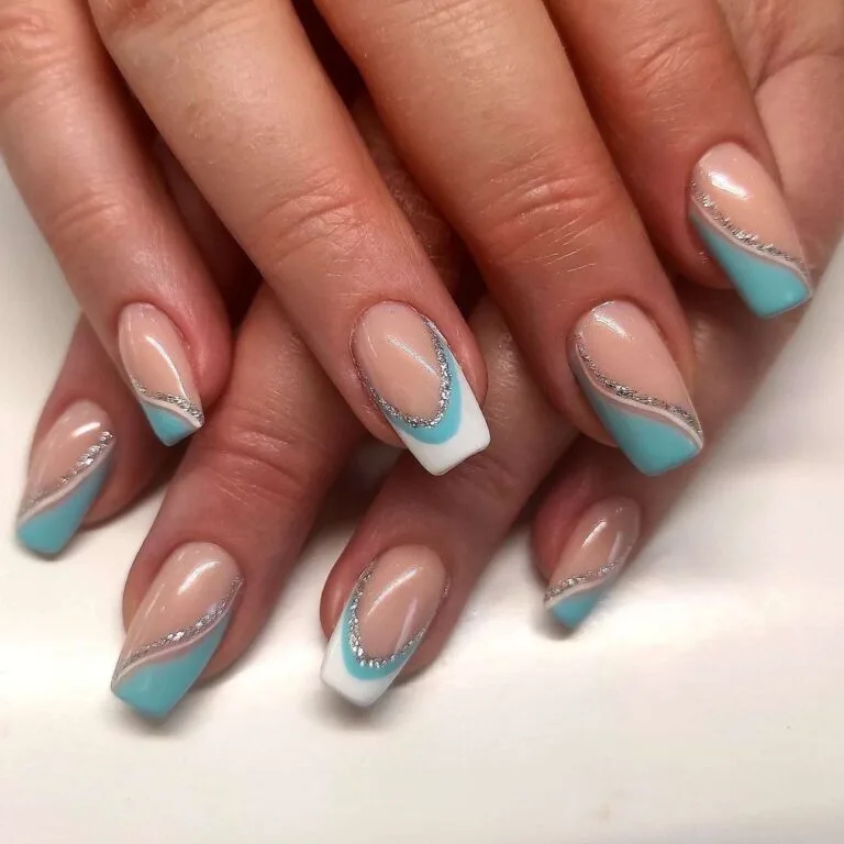 blue and white french tip nails 017 42fe8c1894