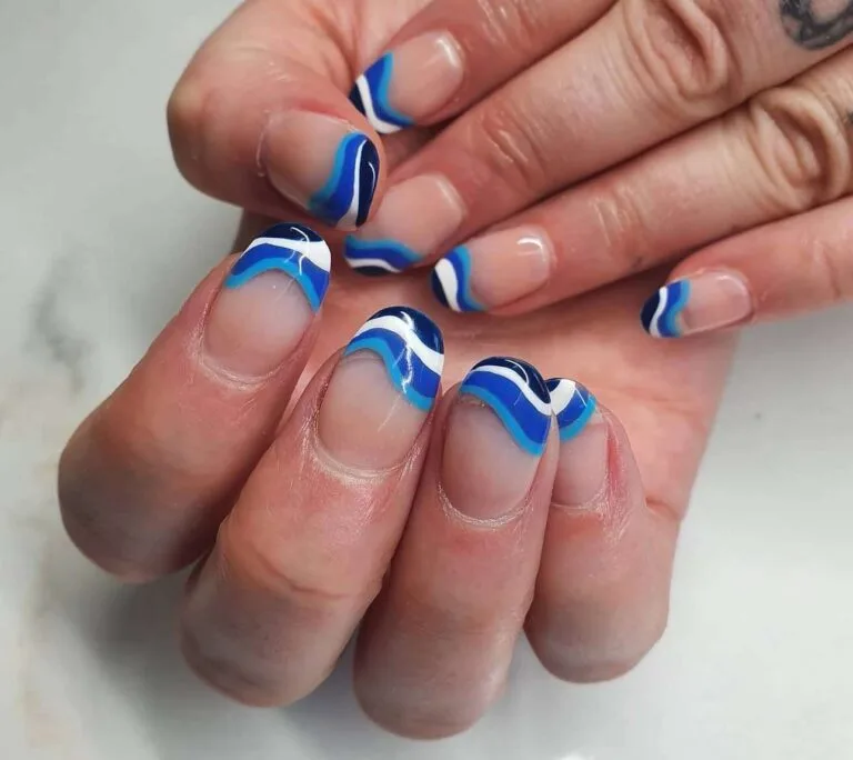 blue and white french tip nails 019 9c3a3035d6