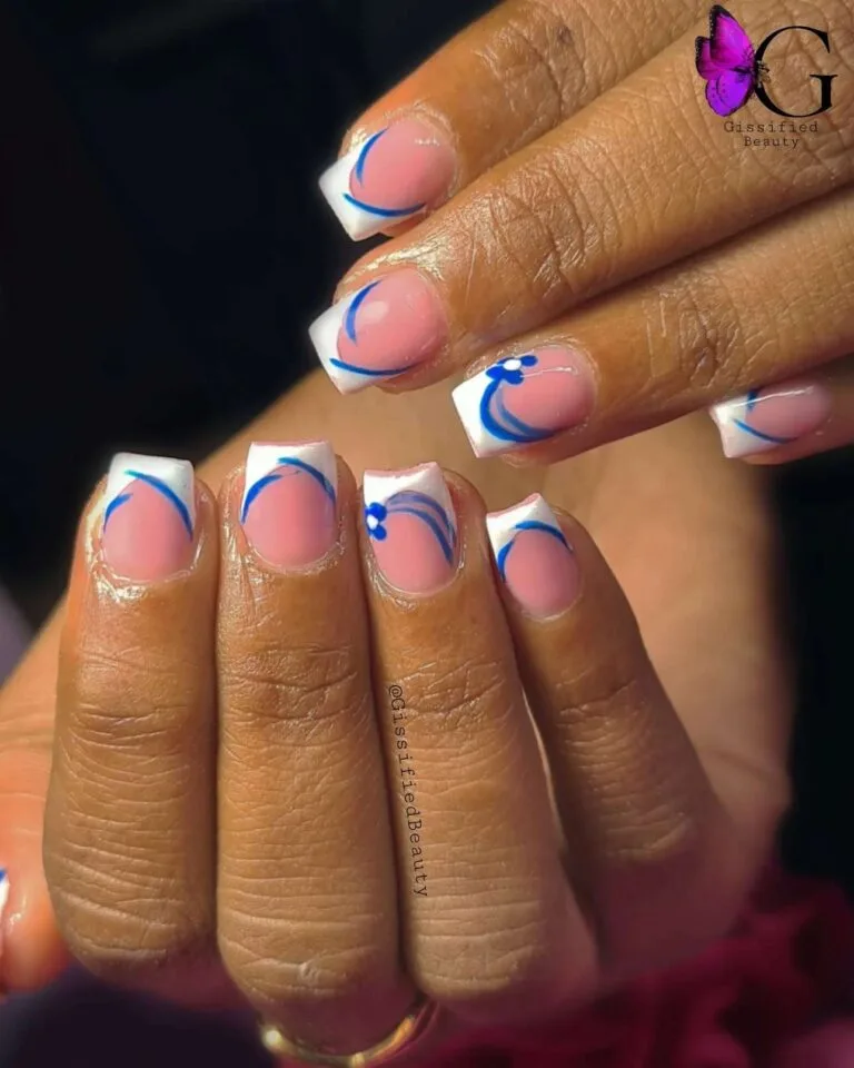 blue and white french tip nails 025 30c86cf6bb