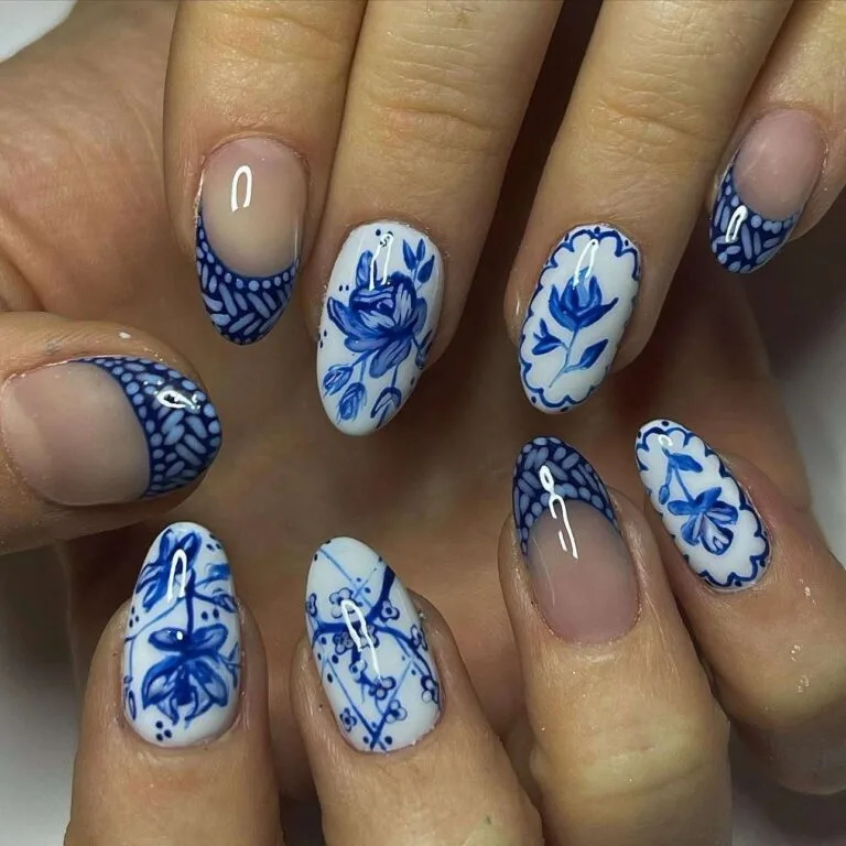 blue and white french tip nails 041 14f912043a